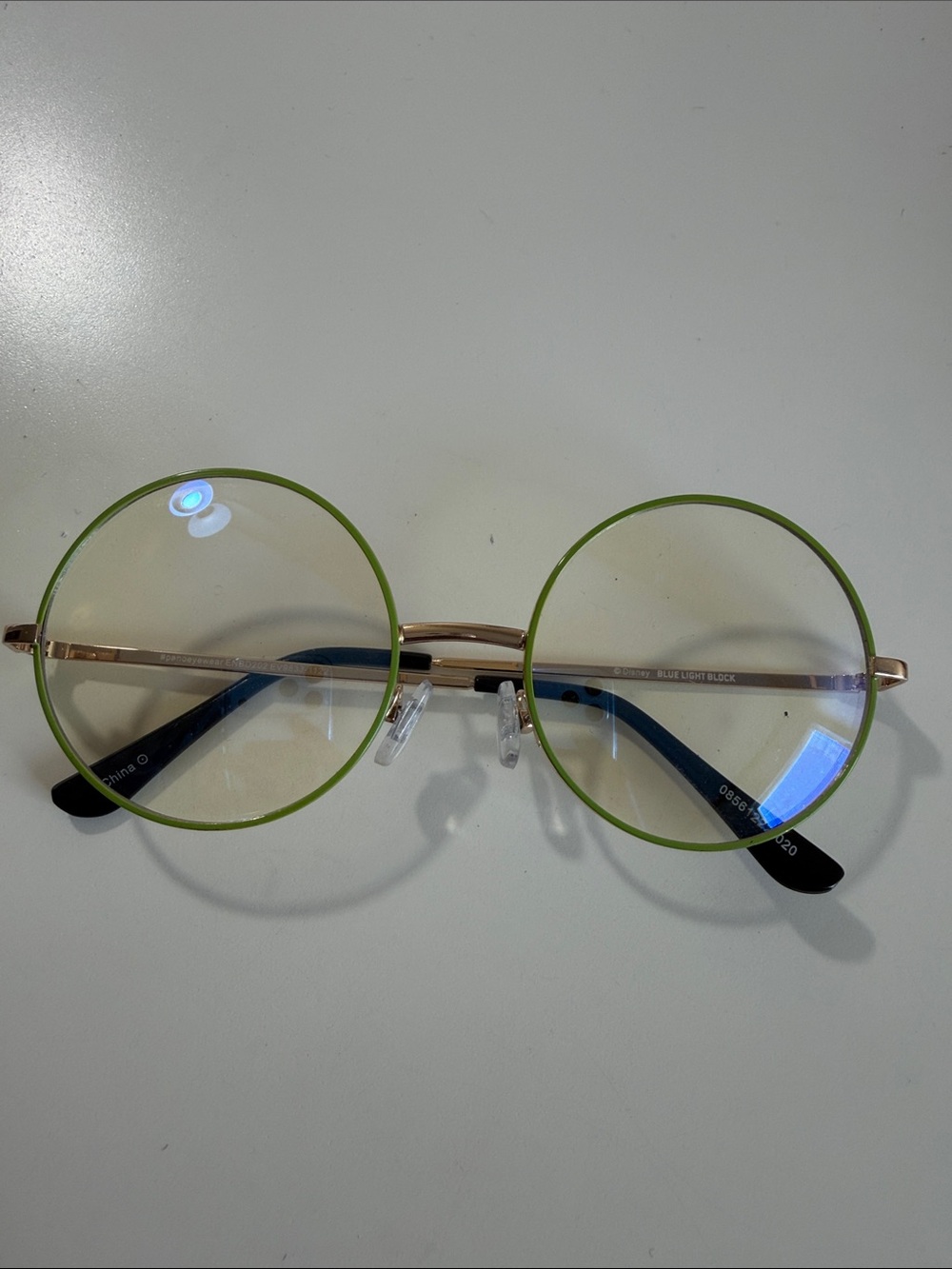 Disney Gold Round Blue-Light Blocking Glasses with Black Temples